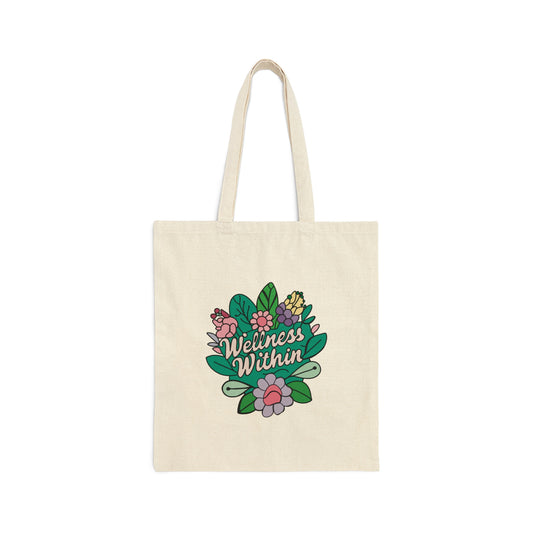 Wellness Within Cotton Canvas Tote Bag