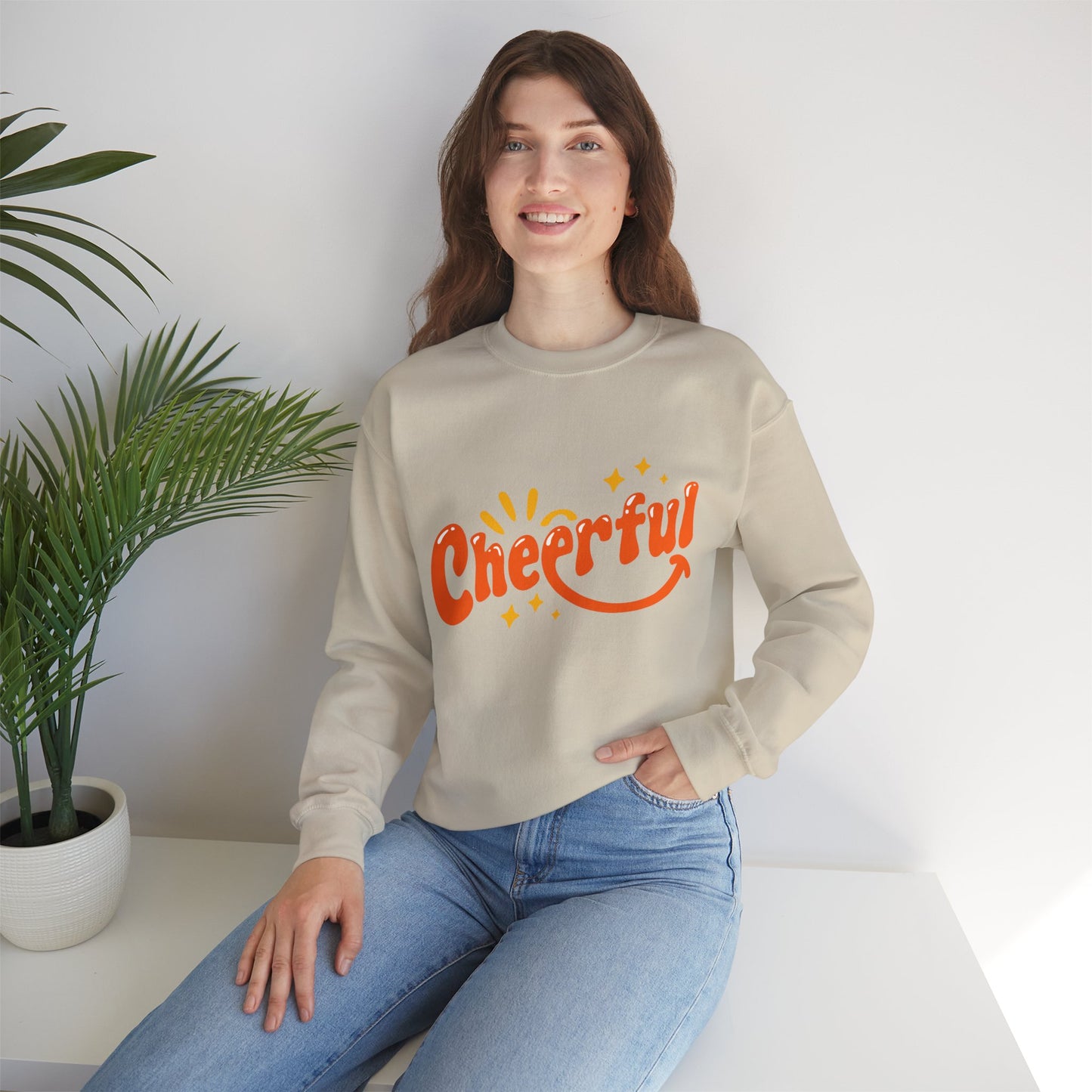 Cheerful Unisex Heavy Blend™ Crewneck Sweatshirt