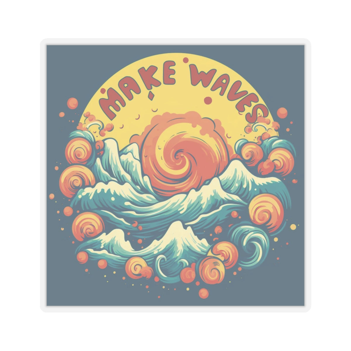 Make Waves Kiss-Cut Stickers
