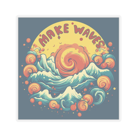 Make Waves Kiss-Cut Stickers