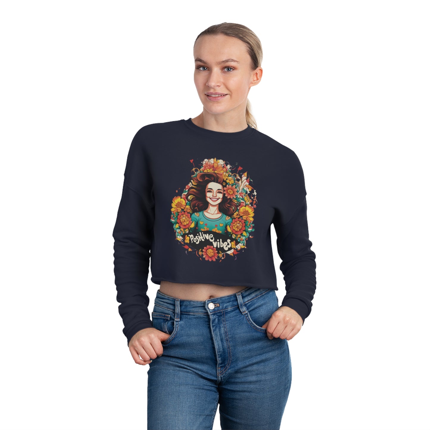 Positive Vibes Women's Cropped Sweatshirt